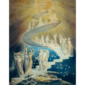 フリー絵画, ウィリアム・ブレイク, 宗教画, 旧約聖書, 階段, 夢, 天使（エンジェル）