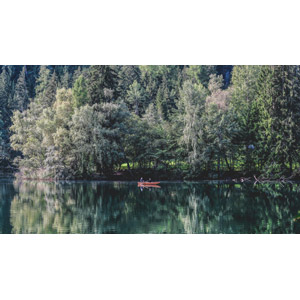 フリー写真, 風景, 湖, 樹木, 人と風景, 人と乗り物, 船, 手漕ぎボート, オーストリアの風景