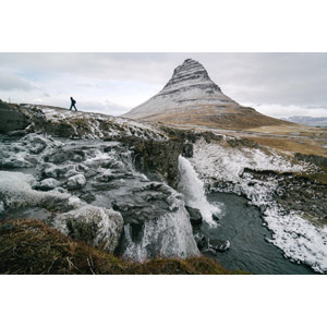 フリー写真, 風景, 山, 滝, 河川, 人と風景, アイスランドの風景