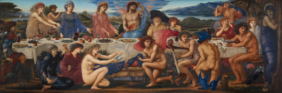 フリー絵画 エドワード・バーン＝ジョーンズ作「ペレウスの饗宴」