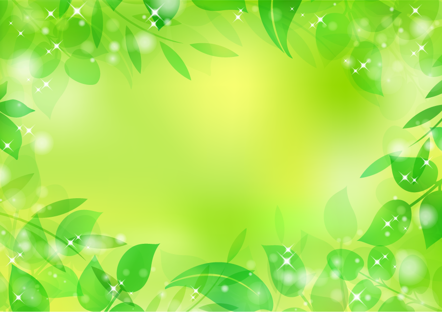 フリーイラスト 新緑の葉と緑色の背景の飾り枠でアハ体験 Gahag 著作権フリー写真 イラスト素材集