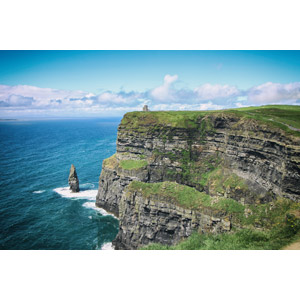 フリー写真, 風景, 自然, 崖, 海, 海岸, モハーの断崖, オブライアン塔, 海食柱, アイルランドの風景