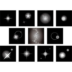 フリーイラスト, ベクター画像, AI, 星（スター）, 天の川, 夜空, 日食, 輝き