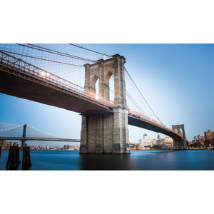 フリー写真, 風景, 建造物, 橋, 河川, アメリカの風景, ニューヨーク, ブルックリン橋
