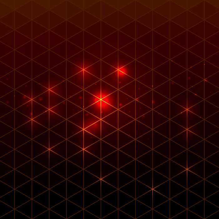フリーイラスト 赤い光の玉と三角形の背景
