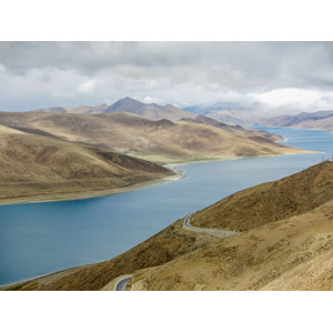 フリー写真, 風景, 湖, 中国の風景, チベット, 山