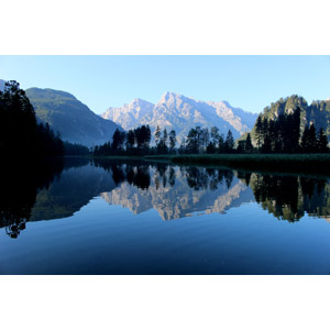 フリー写真, 風景, 自然, 湖, 山, 鏡像, オーストリアの風景