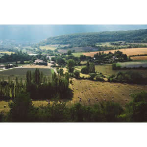 フリー写真, 風景, 牧草地, 干し草ロール, 田舎, フランスの風景