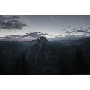フリー写真, 風景, 自然, 渓谷, 岩山, ヨセミテ国立公園, カリフォルニア州, アメリカの風景, 日暮れ, ハーフドーム