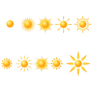 フリーイラスト, ベクター画像, SVG, 天気, 晴れ, 太陽, 天体
